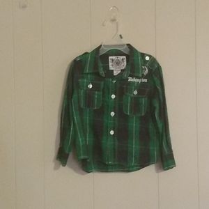 Green and Black Plad shirt